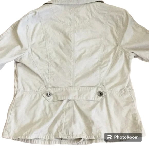 POINT ZERO Nicole Benisti Short Sleeve Beige Jacket - Size L - Picture 2 of 6